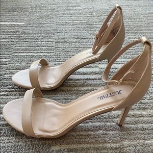 JustFab Beige Seidra Classic Heeled Sandal